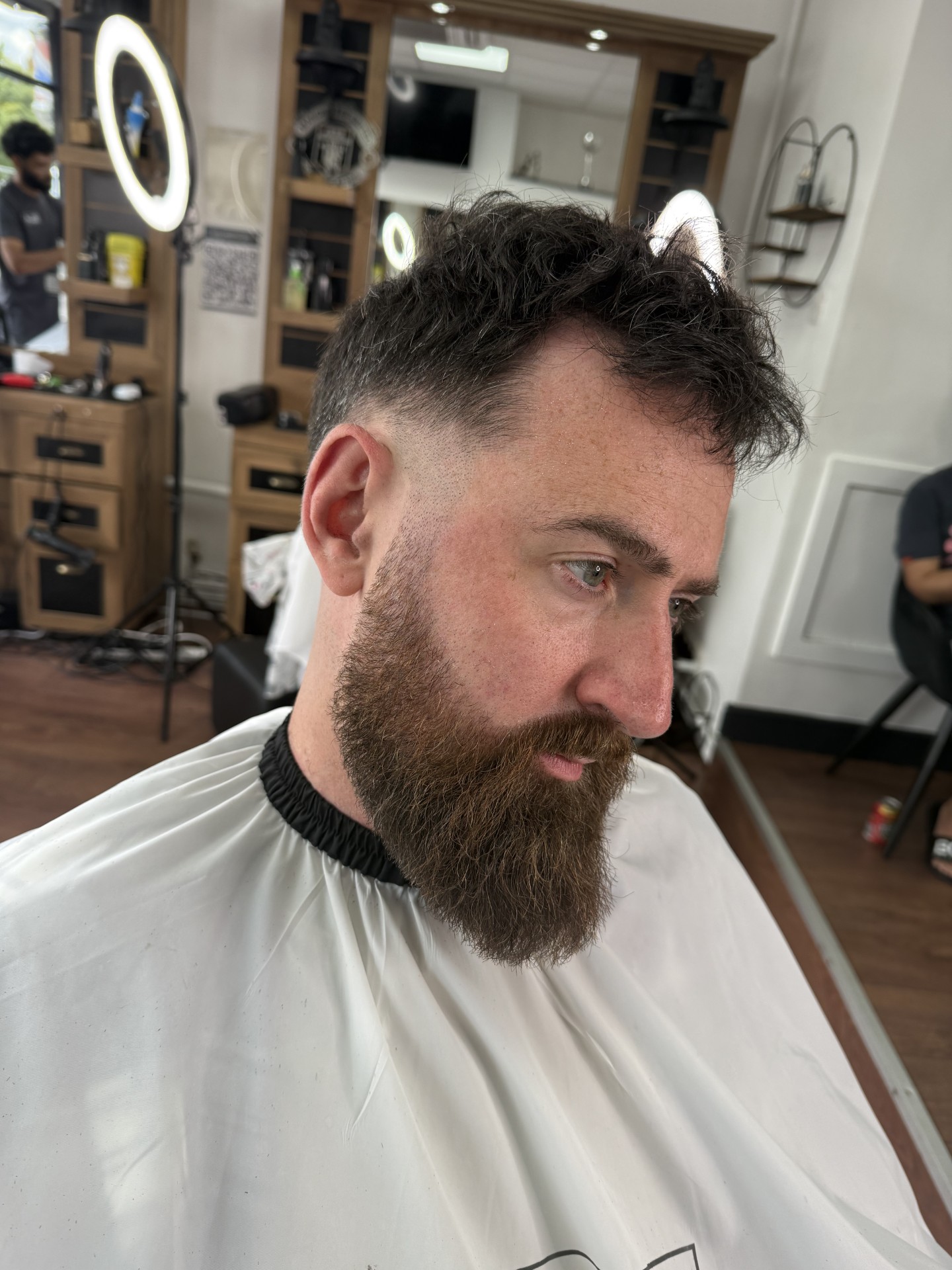 Fresh fade with styled top